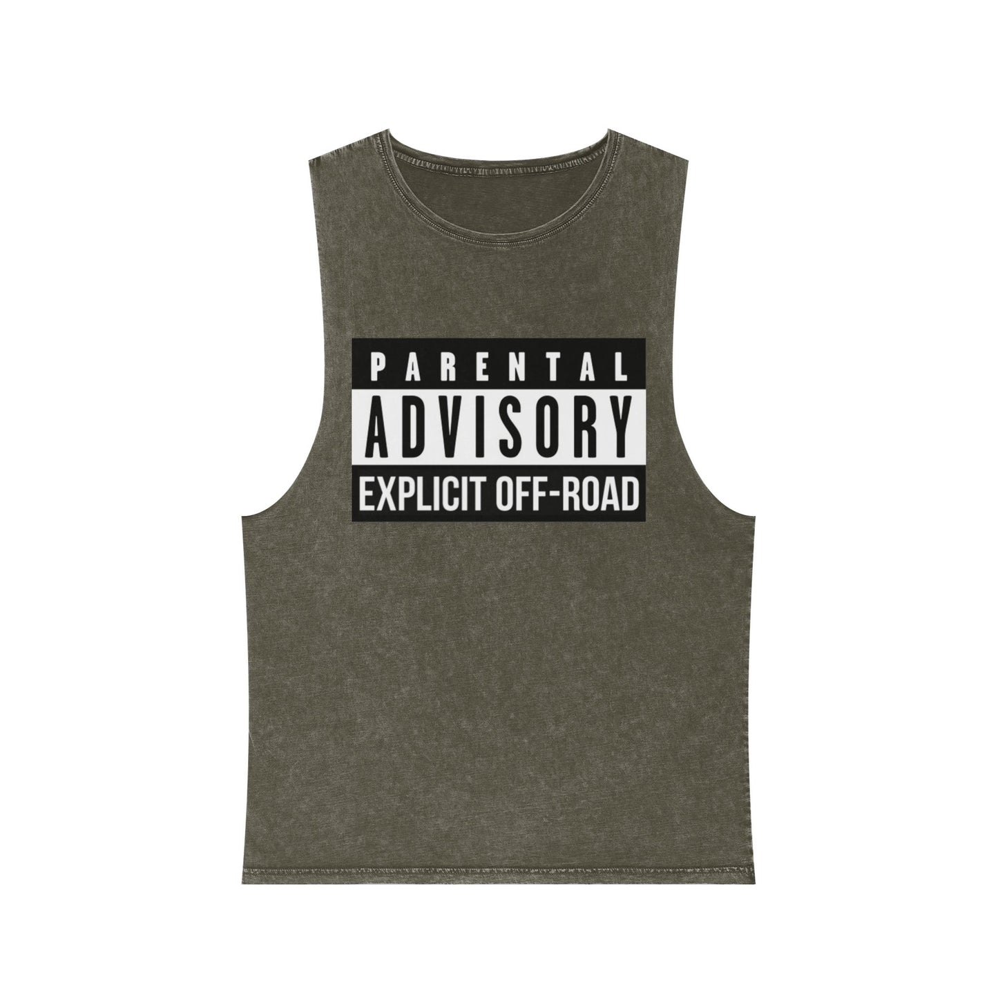 Parental Advisory Off-Road Stonewash Tank Top - Unisex Graphic Tee