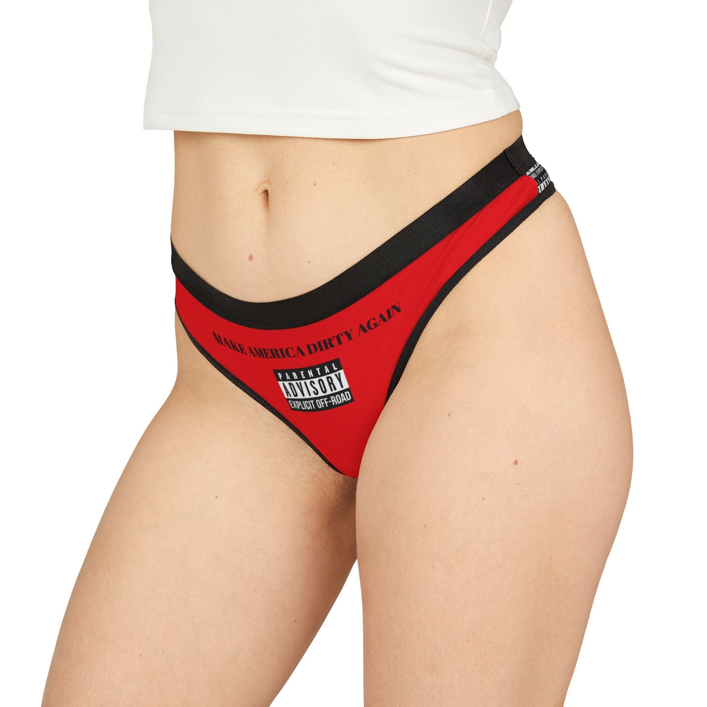 Women's Thongs (AOP) Explicit Off-Road