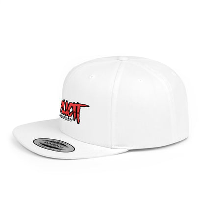 Explicit Off-Road Flat Bill Snapback Hat - Trendy White Cap for Adventure Enthusiasts